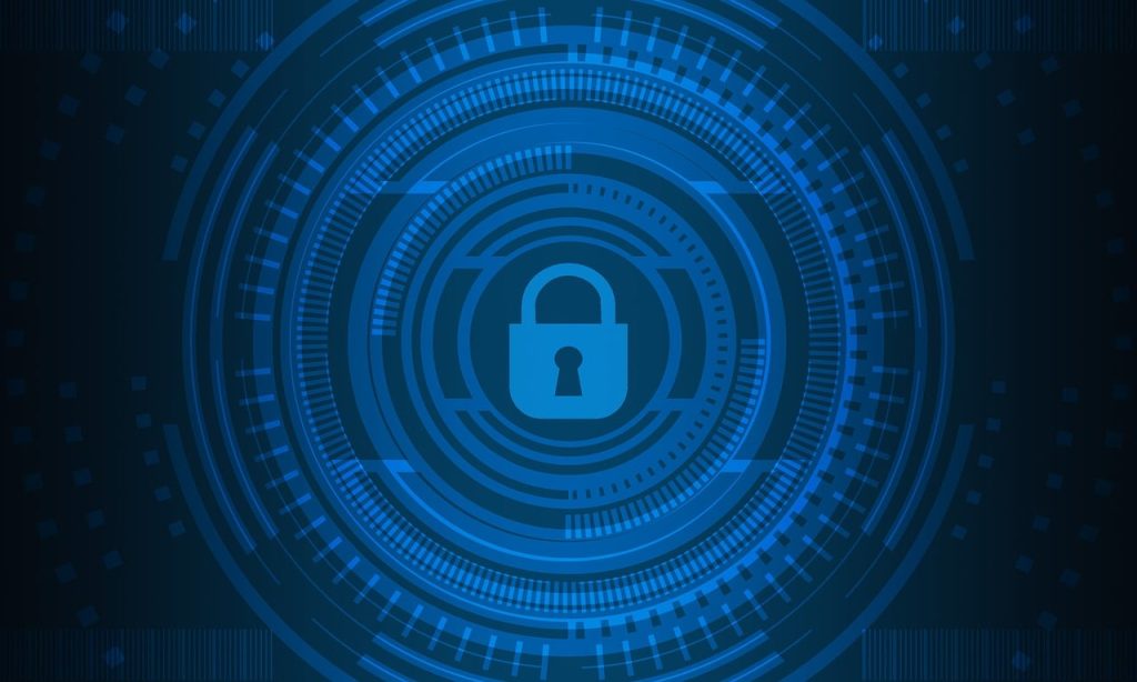 Free cyber security technology network illustration
